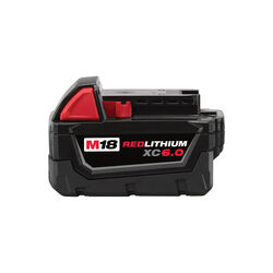 Milwaukee M18 REDLITHIUM XC6.0 18 V 6 Ah Lithium-Ion Battery Pack 1 pc