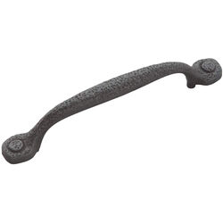 Hickory Hardware Refined Rustic Appliance Pulls Bar Cabinet Pull 6-5/16 in. Iron Black 1 pk