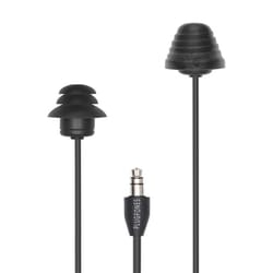 Plugfones Guardian 26 dB Nylon/Silicone/Soft Foam Ear Plugs/Ear Phones 54 in. L Black 1 pair