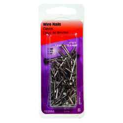 Hillman 17 Ga. G X 1 in. L Bright Steel Wire Nails 1 pk 2 oz