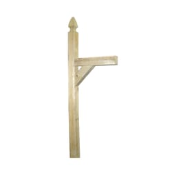 Marwood French Gothic 72 in. Beige Wood Mailbox Post