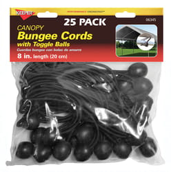 Keeper Black Bungee Ball Cord 8 in. L X 0.315 in. T 25 pk