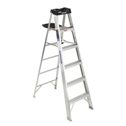 Werner 6 ft. H X 23 in. W Aluminum Step Ladder Type IA 300 lb. cap.