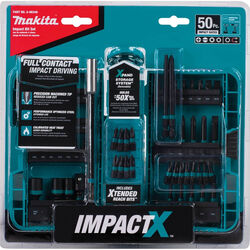 Makita ImpactX Driver Bit Set S2 Tool Steel 50 pc