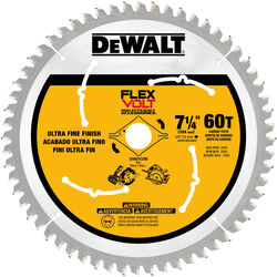 DeWalt FLEXVOLT 7-1/4 in. D X 5/8 in. S Carbide Tipped Steel Circular Saw Blade 60 teeth 1 pk