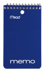 Mead 3 in. W X 5 in. L Wide Ruled Spiral Memo Book