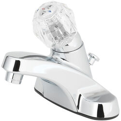 OakBrook Essentials Chrome Single Handle Lavatory Pop-Up Faucet 4 in.