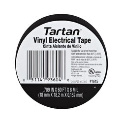 Tartan 3/4 in. W X 60 ft. L Black Vinyl Electrical Tape