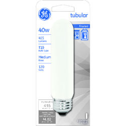 GE 40 W T10 Tubular Incandescent Bulb E26 (Medium) Warm White 1 pk