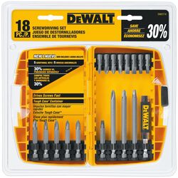 DeWalt Multi Size in. S Screwdriver Bit 18 pc