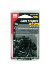 Gardner Bender 1/4 in. W Plastic Insulated Double Coaxial Staple 25 pk