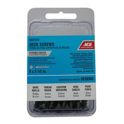 Ace No. 8 S X 2-1/2 in. L Phillips Bugle Head Premium Deck Screws 50 pk