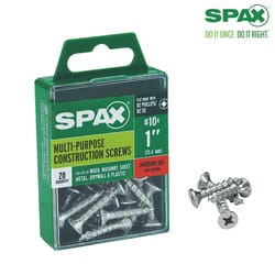 SPAX No. 10 S X 1 in. L Phillips/Square Flat Head Multi-Purpose Screws 20 pk