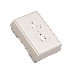 Wiremold 1-5/8 in. Rectangle Plastic 1 gang Outlet Kit Ivory