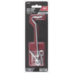 Ace 6 in. L Stainless Steel Gate Hook and Eye 1 pk