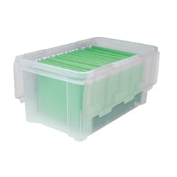 Iris Deep Capacity File 11.13 in. H X 14.29 in. W X 23.5 in. D Stackable Storage Box