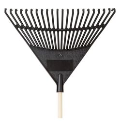 Truper 61 in. L X 22 in. W Poly Rake Wood Handle