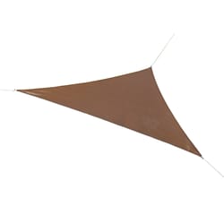 Coolaroo Ready-To-Hang Polyethylene Mocha Triangle Shade Sail Canopy 16.5 ft. W X 16.5 ft. L