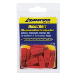 Swanson Always Sharp 4.8 in. L Mechanical Carpenter Pencil Replacement Tips Red 24 pc
