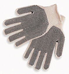 MCR Safety Unisex Dotted Gloves White L 1 pair