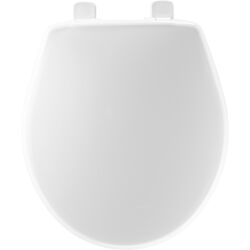 Mayfair Slow Close Round White Plastic Toilet Seat