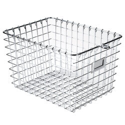 Spectrum 12.25 in. L X 9.25 in. W X 8 in. H Silver Storage Basket