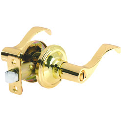 Ace Wave Polished Brass Steel Privacy Lever 3 Grade Right or Left Handed