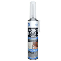 GE Point and Seal White Silicone 2 Window and Door Caulk Sealant 7.25 oz