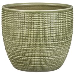Scheurich 6.75 in. H X 7.5 in. D X 7.5 in. D Ceramic Vase Flower Pot Antique Green