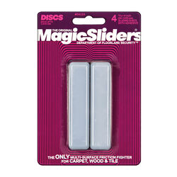 Magic Sliders Gray Plastic Floor Slide 4 pk