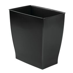 InterDesign Mono Black Plastic Rectangular Wastebasket