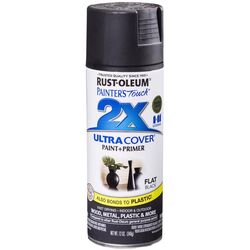 Rust-Oleum Painter's Touch 2X Ultra Cover Flat Black Spray Paint 12 oz