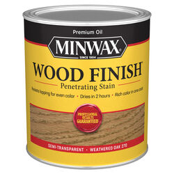 Minwax Wood Finish Semi-Transparent Weathered Oak Oil-Based Wood Stain 1 qt