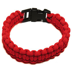 SecureLine 5/32 in. D X 7 ft. L Red Braided Nylon Small Survival Bracelet