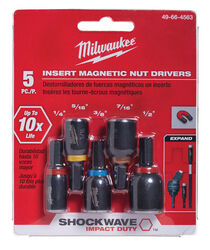 Milwaukee SHOCKWAVE 1.5 in. L Insert Nut Driver Set Steel 5 pc