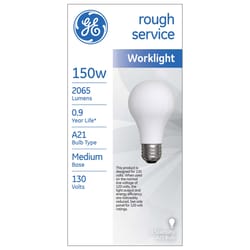 GE 150 W A21 A-Line Incandescent Bulb E26 (Medium) Soft White 1 pk