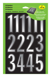 Hy-Ko 3 in. Silver Vinyl Self-Adhesive Number Set 0-9 1 pc