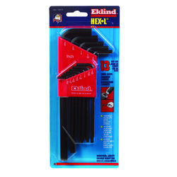 Eklind Tool Hex-L .050 to 3/8 SAE Long Arm Hex L-Key Set Multi-Size in. 13 pc