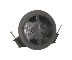 Cantex 3 in. Round PVC 1 gang Junction Box Gray