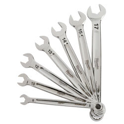 Milwaukee MAX BITE Assorted S Metric Combination Wrench Set 12 in. L 7 pc