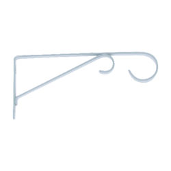 Panacea White Steel 9 in. H Straight w/Loop Plant Hook