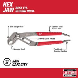 Milwaukee Ream & Punch 10 in. Forged Alloy Steel Hex Jaw Reaming Tongue and Groove Pliers
