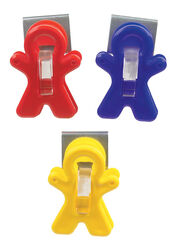 Adams 1.5 in. W X 2.25 in. L Assorted Colors Plastic Magnet Man Clips