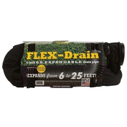 Flex-Drain 4 D X 25 ft. L Poly Drain Pipe with Sock