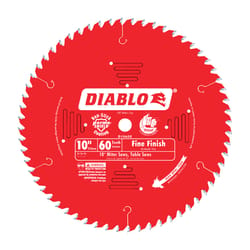 Diablo 10 in. D X 5/8 in. S Carbide Tip Circular Saw Blade 60 teeth 1 pk