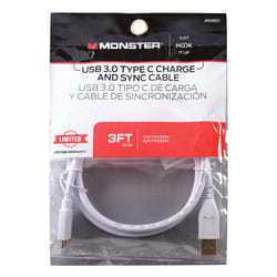 Monster Just Hook It Up 3 ft. L USB Cable