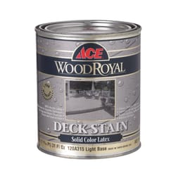 Ace Wood Royal Solid Tintable Flat tint base Light Base Acrylic Latex Deck and Siding Stain 1 qt