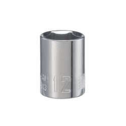 Craftsman 12 mm S X 1/4 in. drive S Metric 6 Point Shallow Socket 1 pc