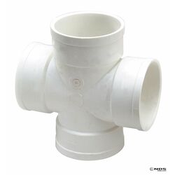 Plastic Trends 4 in. Hub T X 4 in. D Hub PVC Cross Tee