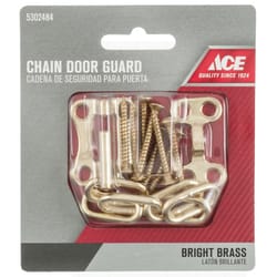 Ace 1.5 in. L Bright Brass Brass Chain Door Guard